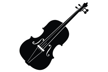 Naklejka premium violin vector icon silhouette