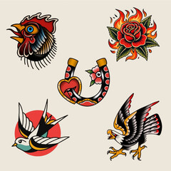 
Vintage collage collection element,retro sticker design