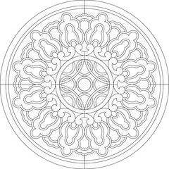 sketch vector illustration design image ornament decoration mandala rosette floral natural abstract modern vintage 