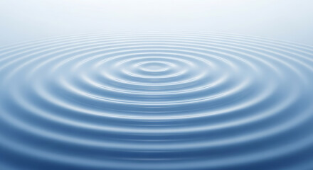 Calm blue water with concentric circles rippling outward from a central point.