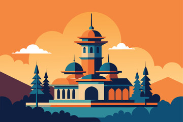 doodle style expressive architectural sketch  .eps