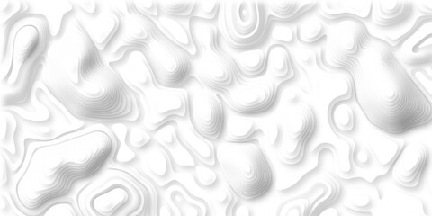 paper cut 3d render topography abstract, beautiful white Background. geometric map relief texture with curved layers and shadow. Realistic papercut decoration textured with wavy vector design.