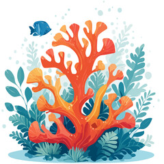 Naklejka premium 바다속 산호