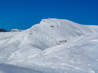 厳冬期安達太良山稜線