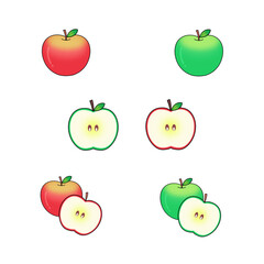 사과, 과일, 스티커