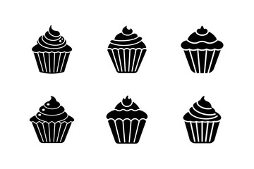 simple cupcake flat icon design vector art