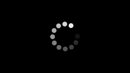 A circular loading icon with rotating segments, glowing in soft neon hues, symbolizing progress, waiting, or processing in digital environments with a smooth, continuous motion.
