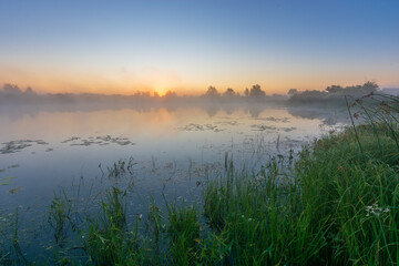 morning mist over the river