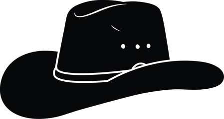 Black cowboy hat silhouette