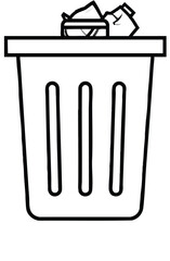 A shiny recycle bin icon with a delete symbol is a universal web button for waste and rubbish