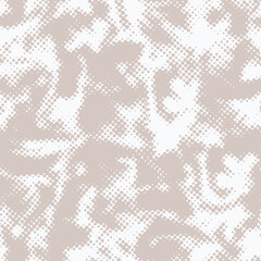 artistic art  floral halftone beige white  abstract shapes seamless patterns geometric trendy retro style. fabric point textured  abstract stripes seamless patterns geo vector