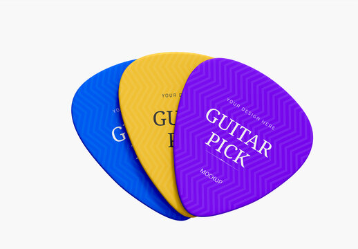 Guitar Pick Mockup PSD Template
