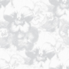 Ditsy liberty style seamless patterns. halftones summer daisy flowers in white  Simple flat modern drawing. Floral texture collection for textile and fashion design. Spring botanical print.