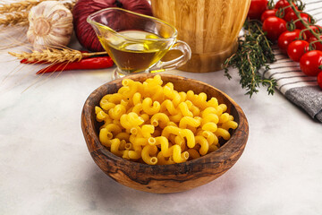 Italian cuisine - dry cellentani pasta