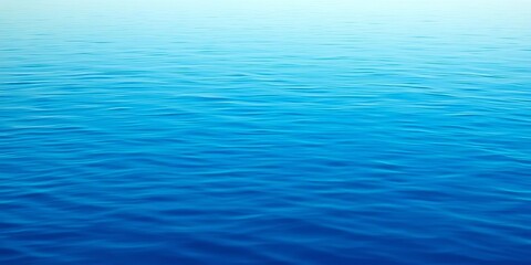Naklejka premium Subtle blue gradient backdrop, gentle wave ripples evoke serene ocean calm, abstract, smooth