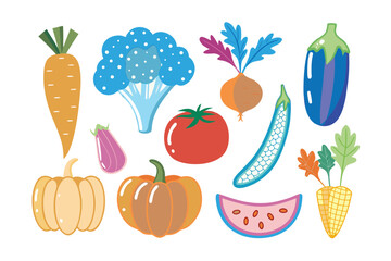 Colorful Assortment of Fresh Vegetables: A vibrant array of various fresh vegetables, each with its unique shape and color, artfully arranged, suggesting a cornucopia of healthy, natural.