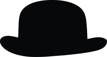 Black bowler hat silhouette