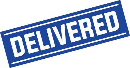 delivered Rubber Stamp Vector Template	