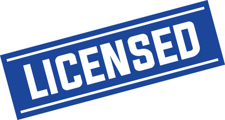 licensed Rubber Stamp Vector Template	