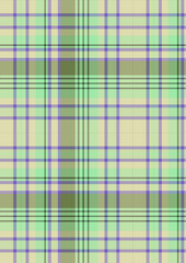 Seamless pastel green, purple, and beige plaid pattern.  Perfect for textile design and backgrounds.