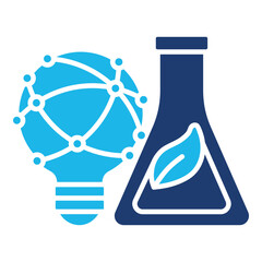 Education Icon In Blue Monochrome Flat Design, Vector Illustration