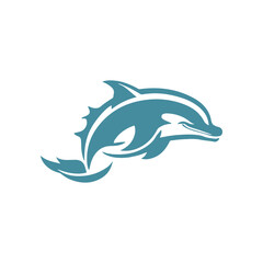 Fototapeta premium Fish icon Silhouette Vector Style With White Background