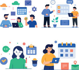 Search concept. Character using artificial intelligence generative tools for searching or browsing internet. Woman integrating with robot. SEO concept.