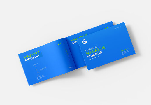 Magazine Mockup Flat Lay