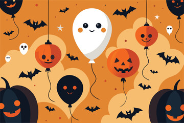 halloween balloon pattern   decorative balloons wi.eps