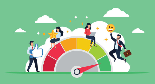 illustration of customer satisfaction and positive feedback