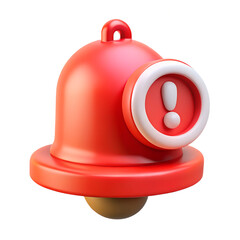 Obraz premium Alarm bell icon , 3d illustration isolated on white background