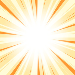 Obraz premium India Saffron Orange Abstract Glowing Sunburst Background. Yellow Color Glow Effect Sunburst Background for Presentation, Banner, Poster, Flyer, Sales. Pop Art Poster for Summer and Spring Theme.
