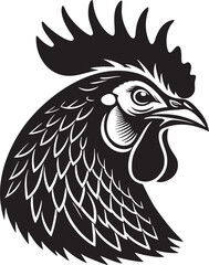 Fototapeta premium Majestic Rooster Head Profile chicken bird