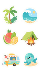 Fototapeta premium travel icons set