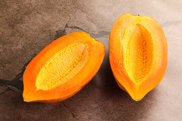 Ripe sweet tropical exotic papaya