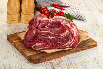 Raw beef meat for cooking