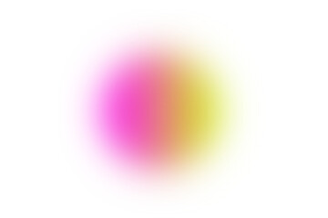 Vibrant pink to yellow gradient glowing orb with transparent background for fantasy or sci-fi design