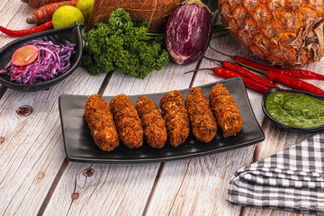 Indian minced meat kebab kofta