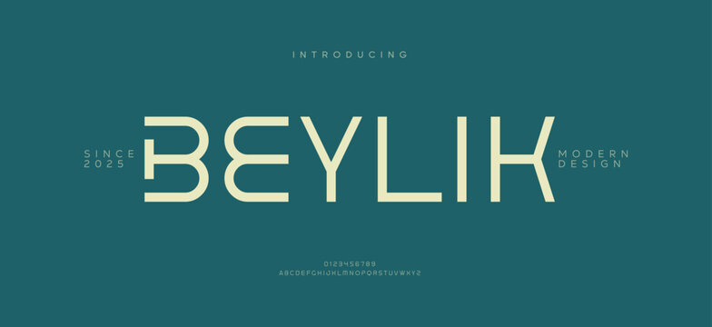 Beylik modern urban alphabet fonts. Typography sport, technology, fashion, digital, future creative logo font.