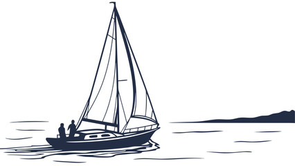 Fototapeta premium sailboat on the sea