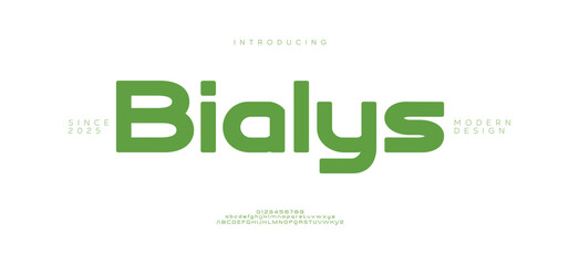 Bialys Abstract modern urban alphabet fonts. Typography sport, simple, technology, fashion, digital, future creative logo font. vector illustration
