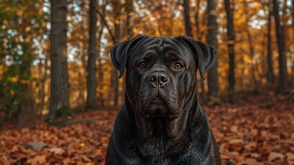 An artificial intelligence crafted portrait of a Presa Canario dog.