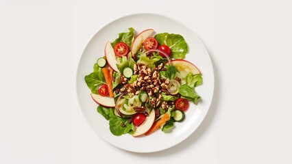 Spring salad freshly tossed