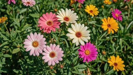 Fototapeta premium Vibrant blossoms and lush foliage during the spring season