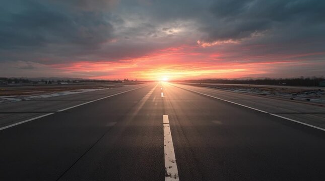Road to 2026 with an empty road with written 2025 represent the future and positivity and success of the new year 2026