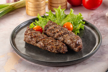 Hot beef kebab minced meat