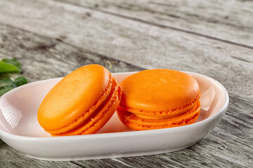 Sweet almond cookies orange macaroons
