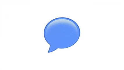 Flat design 2D chat bubble graphic featuring a stylized conversation emblem on a plain backdrop