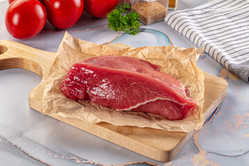 Raw beef meat fillet piece