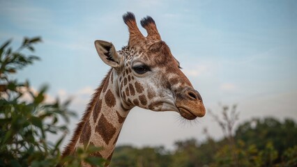 Naklejka premium A distinctive long-necked animal